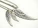 Angel Wings Necklace - Gothic Rockabilly - Dark Silver