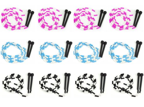 Lot of 12-7 foot jump ropes with plastic segmentation by K-Roo SportsB009NIM09Y : image