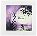 3dRose qs_35696_1 Believe, Fairy with Dragonflies with Moon and Purple Sky-Quilt Square, 10 by 10-Inch