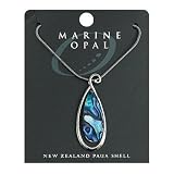 Review Puckator  / Marine Opal Teardrop Pendant with Snake Chain