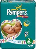 Pampers - 81322233 - Baby Dry Couches - Taille 2 Mini / 3-6 kg - Unisexe Géant x 70 Couches