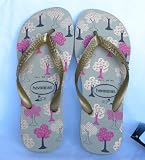 Havaianas Flip Flops Slippers * Green Nature -- Sand Grey/ Gold * 09 Collection !!