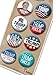 8-Pack Mini Buttons - Donald Trump - 1 Inch Lapel Pins Assorted Designs 3725