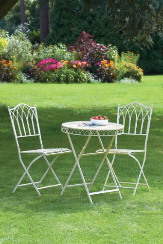 Elegant Bistro Set: Versailles Metal Folding Patio Set top Bistro sets Elegant Bistro Set: Versailles Metal Folding Patio Set picture