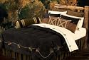 Black Pine Embroidered Comforter Set - Super Queen