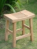 Grade A Teak Wood 16 Single Curved Seat Shower / Bath Room / Pool / Spa Stool Bench