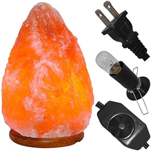 AMSkart - 11-12" Inch 19-27Lbs Salt Lamp Dimmer Cord Himalayan Rock Salt Lamp Unique Natural Ionic Air Purifier Best Romantic Gift Idea 100% Satisfaction Money Back Guarantee
