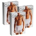 3 PAIRS of White Mens CALVIN KLEIN CK Boxer Trunk Briefs IN BOX