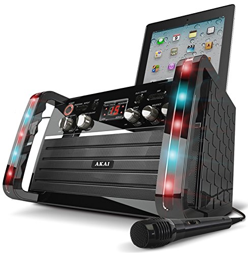 Akai KS213 Portable CD&G Karaoke System with Tablet Cradle