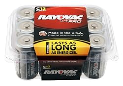 Rayovac ALC-12 UltraPRO Alkaline C Batteries, 12-Pack