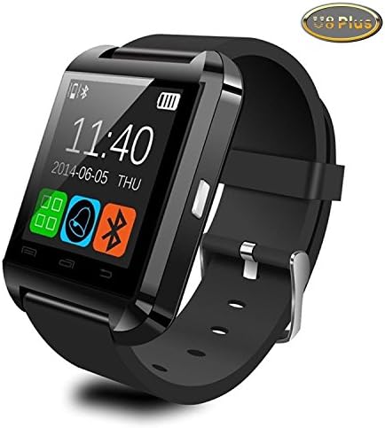 Prefeco U watch U8 Plus Bluetooth Smart Watch Smartwatch For iPhone 6 iPhone 6 Plus iOS and Android Smartphones (Black)