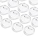 Clear Buttons with Pins - 36-Pack DIY Craft Buttons, Acrylic Plastic Button Badges, 2.25 inches