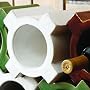 Global Views Tic Tac Toe Wine Bottle Holder, White