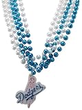 MLB Los Angeles Dodgers Team Medallion and Mardi-Gras Bead Set