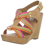 Steve Madden Women's Tampaa Wedge Sandal,Bright Multi,6.5 M US
