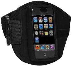 Black Adjustable Deluxe ArmBand / Sportband with Case for Apple iPod Touch / iPod Touch 2nd Generation