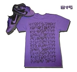 8&9 "VANDALIZED" Printed Men's T-shirt By EIGHT & NINE DESIGNS Royal Purple/Black Limited Nike Dunk Colorway Hand Printed 8&9 S/S Tee