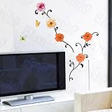 Brighten Flowers - Large Wall Decals Stickers Appliques Home Decor