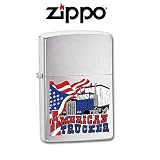 Zippo Lighter American Trucker, Brushed Chrome