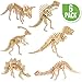 3D Dinosaur Puzzles, Educational Toy for Kids and Adults, STEM Learning (6 Pack)