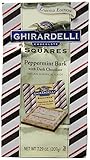 Ghirardelli Chocolate Squares, Peppermint Bark with Dark Chocolate, 7.06-Ounce Packages (Pack of 4)