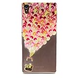 UNEXTATI Xperia Z3 ケース 高級 TPU ハードカバー 超薄型ケース カバー 衝撃吸収 全面保護 脱着簡単 クリア 透明 Sony Xperia Z3カバー Cover (P5 マル