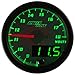 MaxTow Double Vision Volt Voltmeter Gauge - Voltage Range 8-18 Volts - White Gauge Face - Green LED Illuminated Dial - Analog & Digital Readouts - for Trucks - 2-1/16