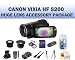Canon Vixia HD 15x Optical Zoom SDHC Flash Memory Digital Camcorder + SSE Best Value Battery, Tripod & Lens Complete Accessories Package HF200