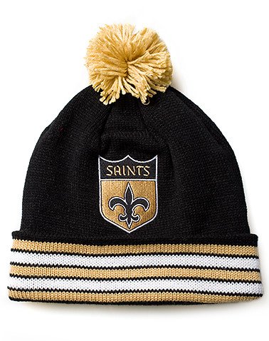 Mitchell & Ness New Orleans Saints Throwback Jersey Stripe Knit Hat One Size Fits All