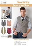 Simplicity Sewing Pattern 2346 Men's Vests, AA (34-36-38-40-42)