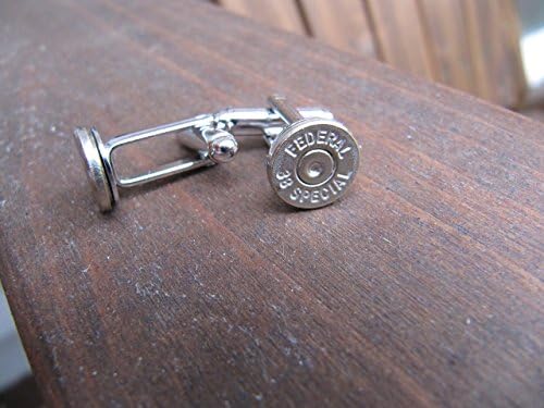 Bullet Cuff Links - 38 Caliber Bullet Cufflink