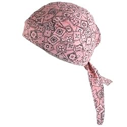 Fitted Bandana Du Rag Scarf Wrap Headwrap Biker Pink
