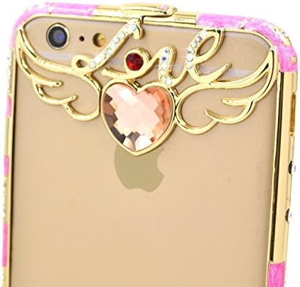 iphone 6s Plus Frame Bumper Prime Gsung Prime Crystals Diamond Sparkle Jeweled Design (Cupid Rose red-plus)