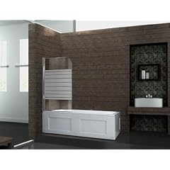 Echt Glas Duschabtrennung Duschwand Badewanne 80 x 140 cm WELLNESS-FROST