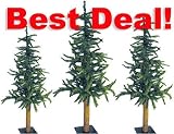 4, 5, & 6 Foot Primitive Alpine Skinny Country Christmas Tree Set
