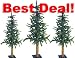 4, 5, and 6 Foot Primitive Alpine Skinny Country Christmas Tree Set