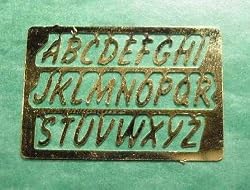Dollhouse Miniature Clare-Bell Brass Letters in Brass