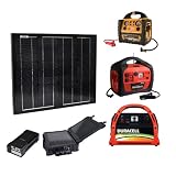 Instapark 30-watt Solar-powered Battery Charger for Instapark Mars20S, Duracell Powerpack Series & Wagan Power Dome Series, Connection Cables & Adapters Included