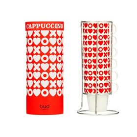 Bud Cappucino Set Tower Hugs & Kisses with Ceramic Stand