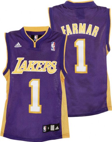 Jordan Farmar Youth Jersey: adidas Purple Replica #1 Los Angeles Lakers Jersey
