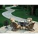 Grand Bonaire Resin Weave 6 Pc Fire Pit Patio Chat Set - Chairs Table New