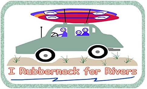 Think Rain Designs RUBBERNECK for Rivers Kayaking & Paddling Window Decal