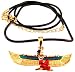 Goldtone Egyptian Goddess Maat Pendant / Necklace