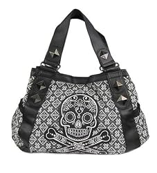 Mexican Sugar Skull Day of the Dead Tweed Satchel Bag