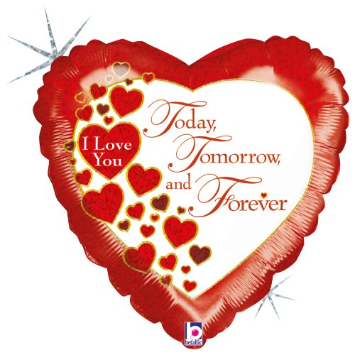 Betallic F86398P - Folienballon 18 Zoll - Love you forever, holografisch Preisvergleich
