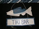 TIKI BAR FISH SIGN WALL HANGING - TIKI BAR DECOR
