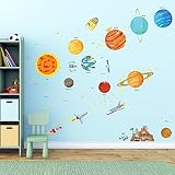 Decowall, DM-1501, The Solar System Wall Stickers/Wall decals/Wall tattoos/Wall transfers