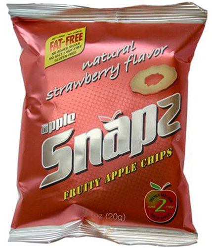 Applesnapz Apple Chips Strawberry Flavor, 0.7-Ounce Bag (Pack of 12) by Applesnapz