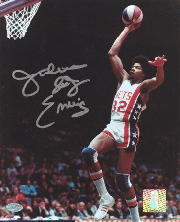 Julius Erving Autographed Photograph | Details: New Jersey Nets, Dr. J Inscription, 8x10