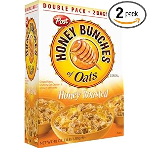 Honey Bunches of Oats蜂蜜燕麦片，48盎司每盒，2盒装